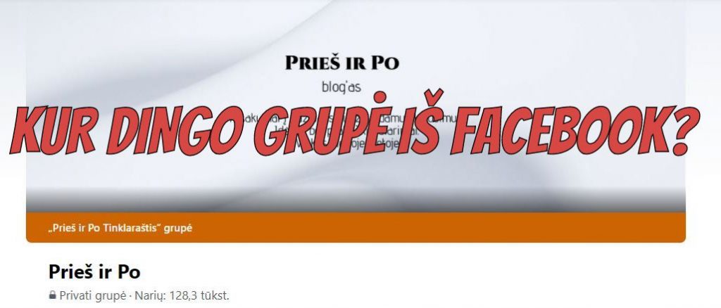 PRIES IR PO GRUPE FACEBOOK